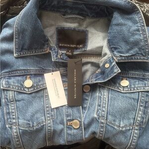 Banana Republic Denim Jacket and High Rise Wide Leg Set New with Tags
